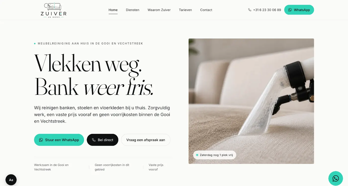 Zuiver Je Bank — homepage